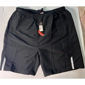 New Old Stock Men's Black XARA Soccer Athletic Polyester Shorts Size XXL Naples